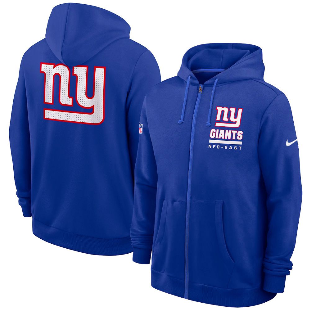 Men 2026 NFL New York Giants zip-up hoodie Blue 01->baltimore ravens->NFL Jersey